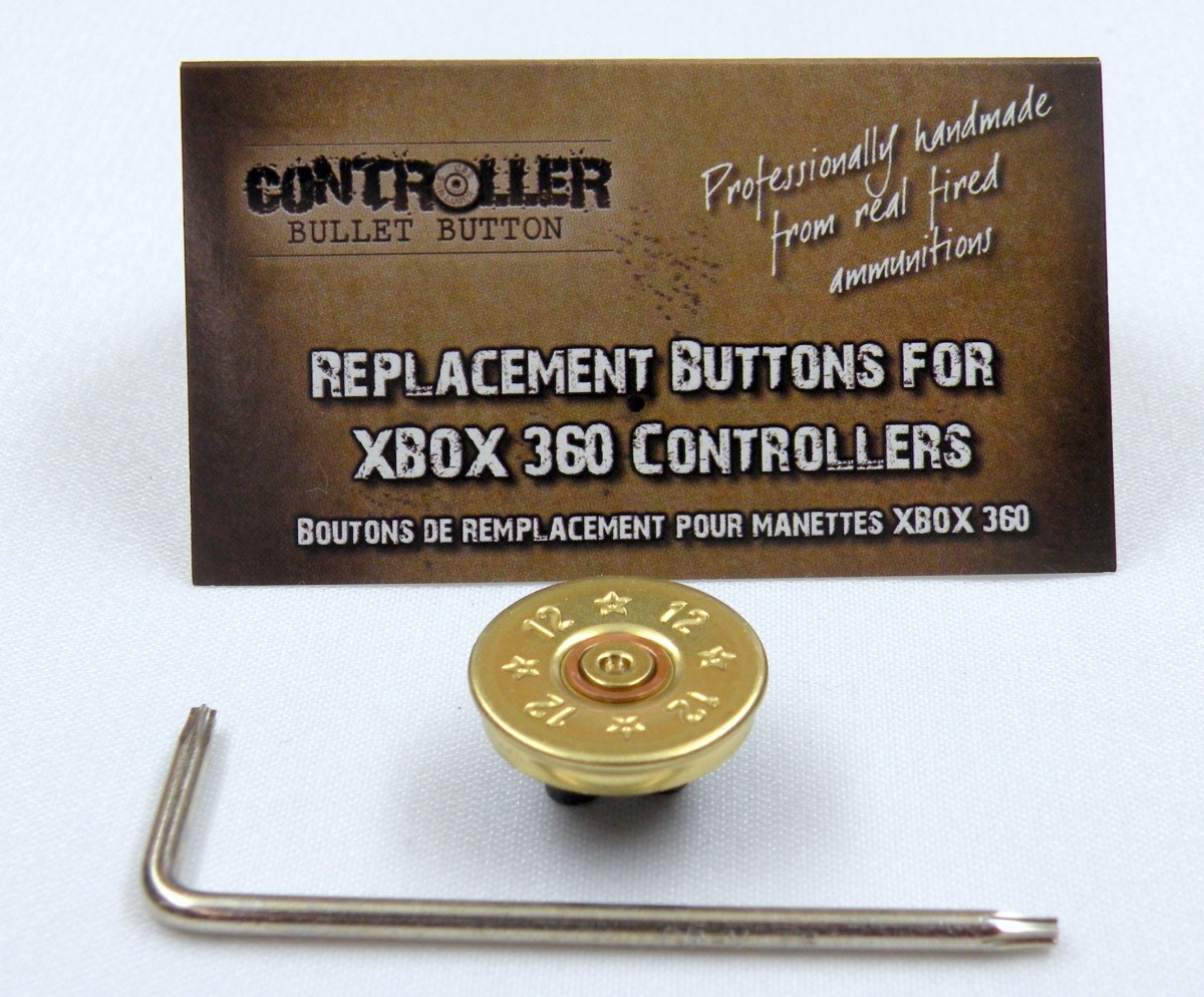 D-Pad Bullet Button Brass+Brass for XBOX 360 Controller w/ Torx L key