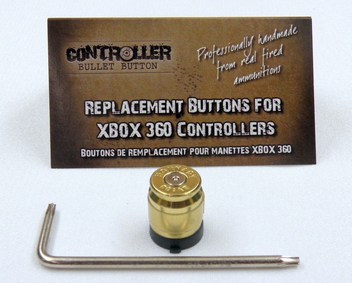 Home / Guide Bullet Button Brass+Nickel for XBOX 360 Controller w/ Torx L key