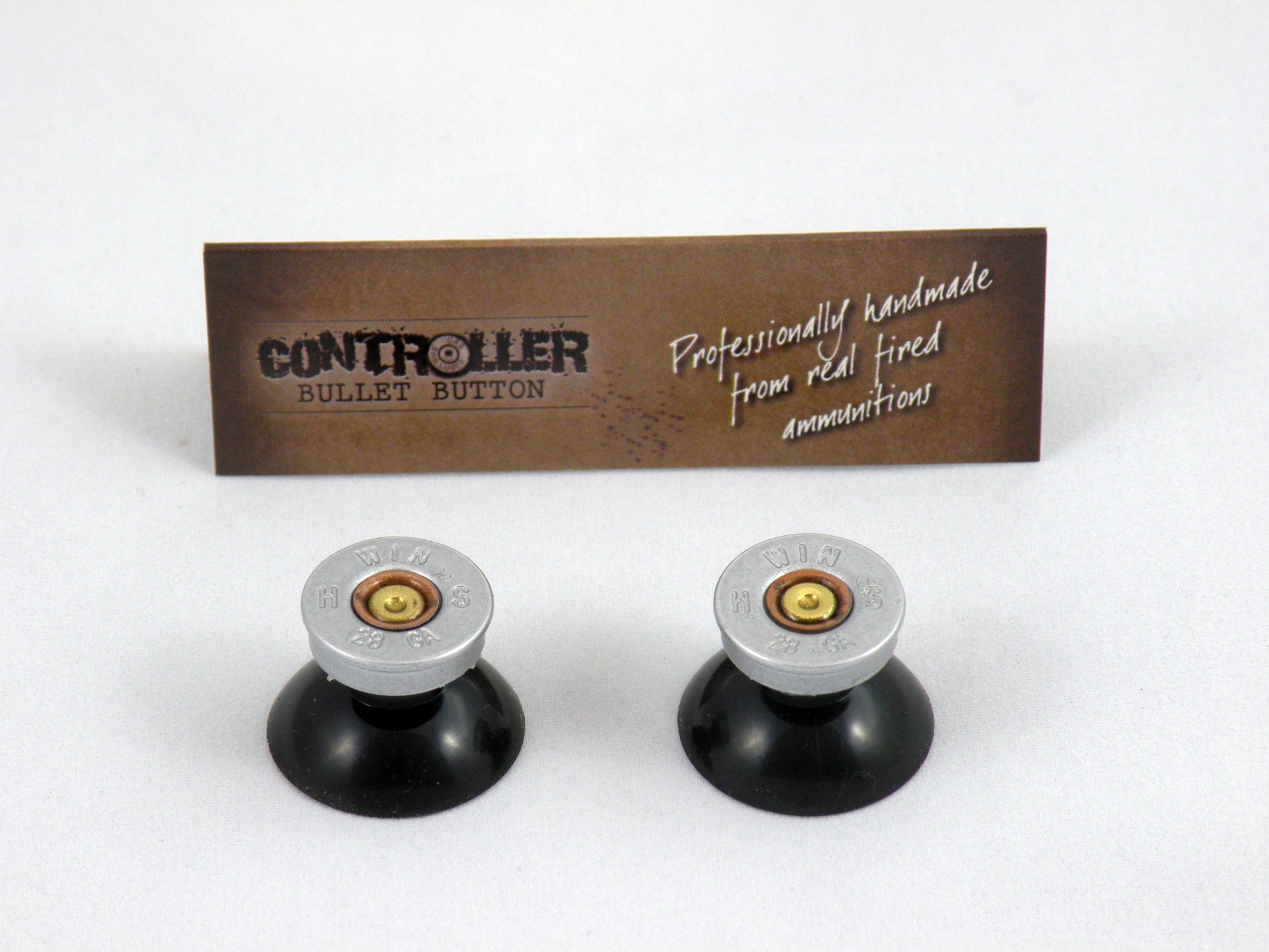 Pair of Thumbstick Bullet Nickel+Brass for PS4 Controller