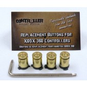 ABXY Bullet Buttons Brass+Brass for XBOX 360 Controller w/ Torx L key