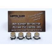 Set of 4 Bullet Buttons Nickel+Brass for Playstation PS4 PS3 controllers